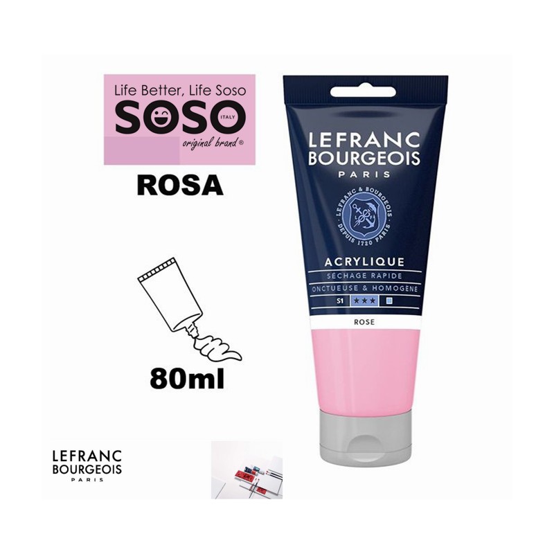 LEFRANC BOURGEOIS acrilico fine 80ml rosa - 1