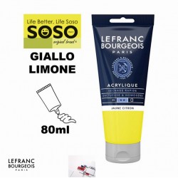 LEFRANC BOURGEOIS acrilico fine 80ml giallo limone - 1