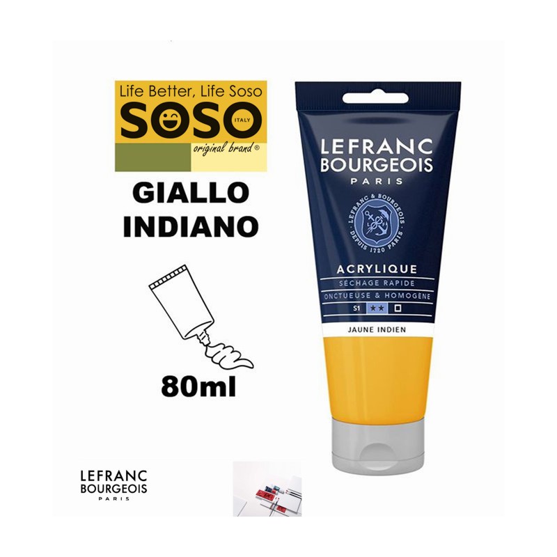 LEFRANC BOURGEOIS acrilico fine 80ml giallo indiano - 1