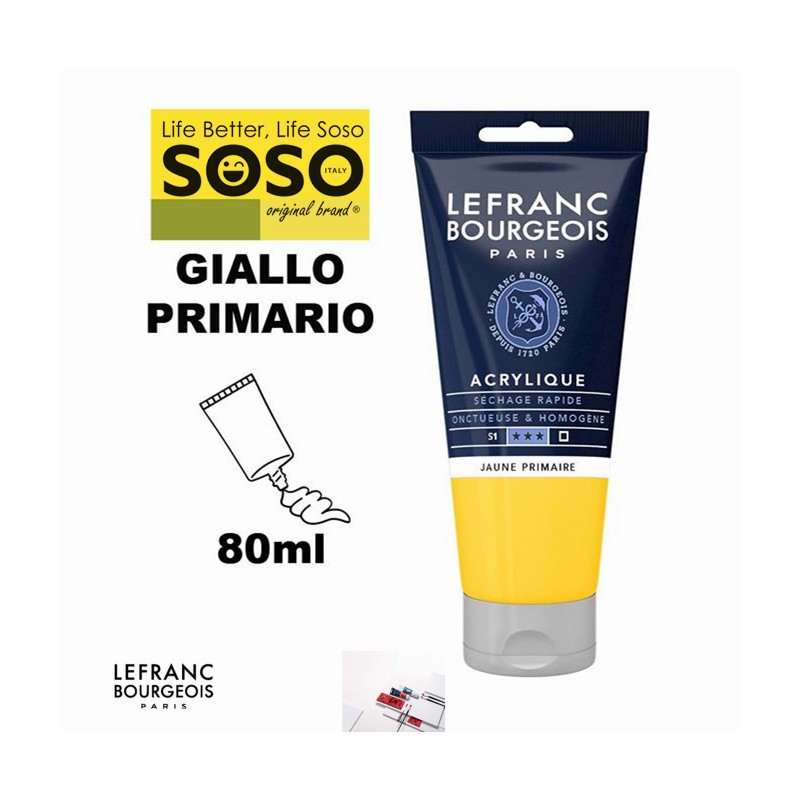 LEFRANC BOURGEOIS acrilico fine 80ml giallo primario - 1