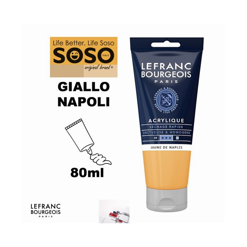 LEFRANC BOURGEOIS acrilico fine 80ml giallo napoli - 1