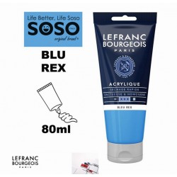 LEFRANC BOURGEOIS acrilico fine 80ml blu rex - 1