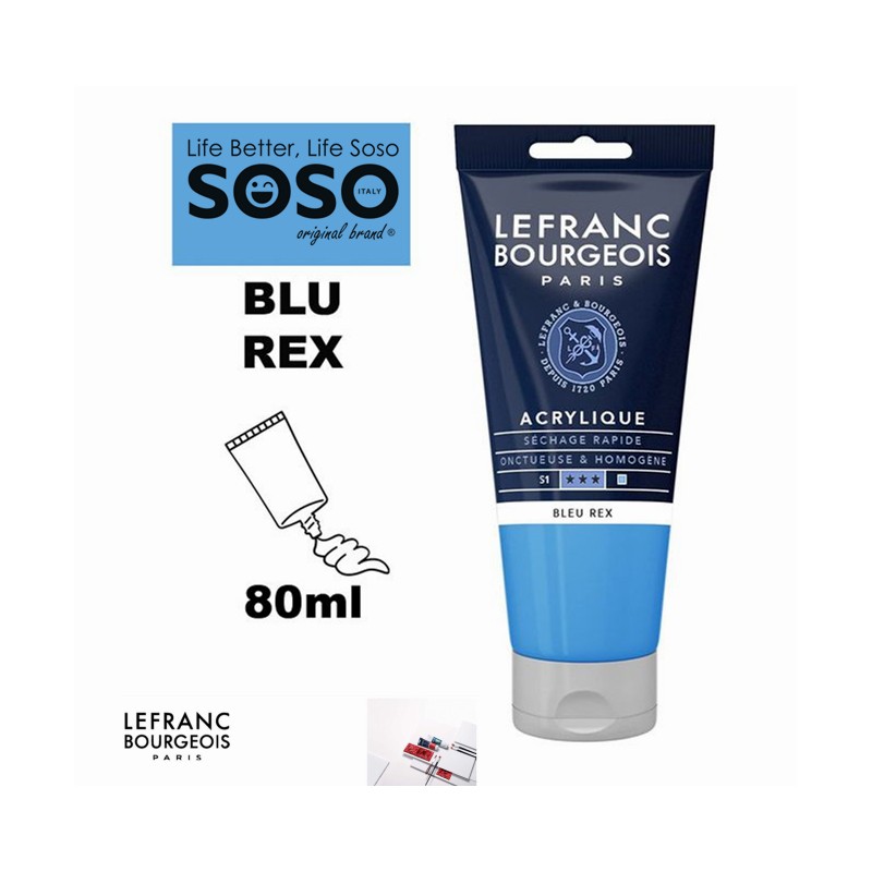 LEFRANC BOURGEOIS acrilico fine 80ml blu rex - 1