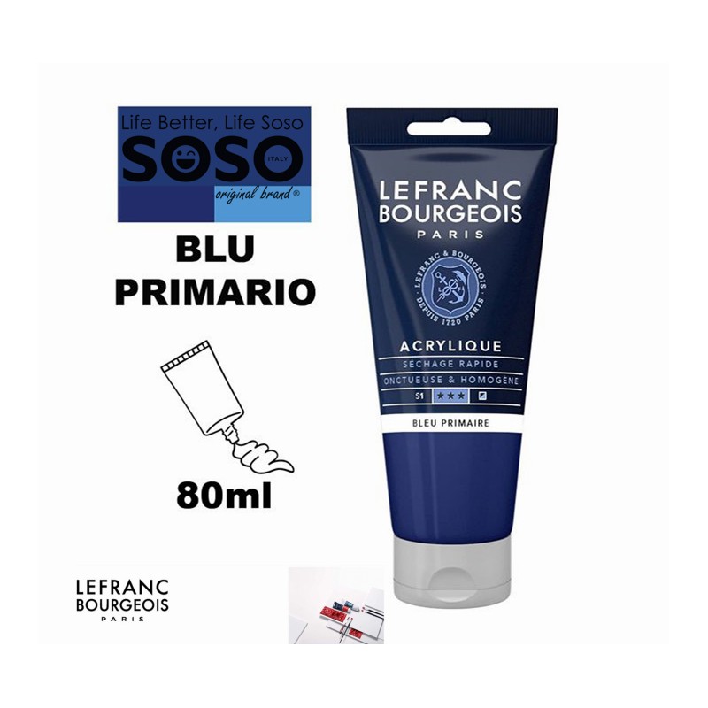 LEFRANC BOURGEOIS acrilico fine 80ml blu primario - 1