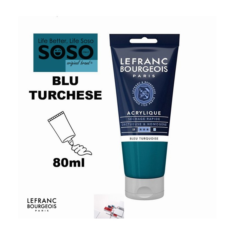 LEFRANC BOURGEOIS acrilico fine 80ml blu tuechese - 1