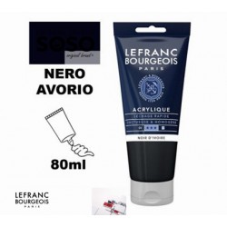 LEFRANC BOURGEOIS Acrilico fine 80ml nero avorio - 1
