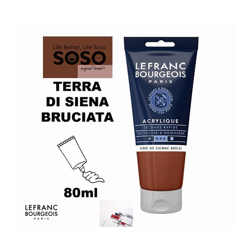 LEFRANC BOURGEOIS Acrilico fine 80ml terra di siena bruciata - 1