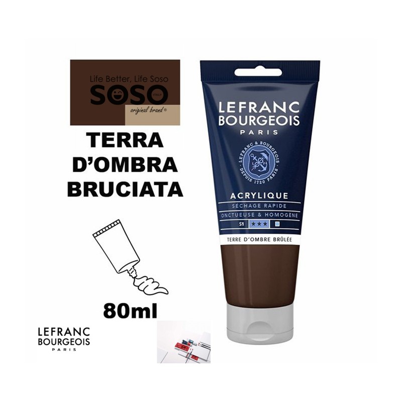 LEFRANC BOURGEOIS Acrilico fine 80ml terra d'ombra bruciata - 1