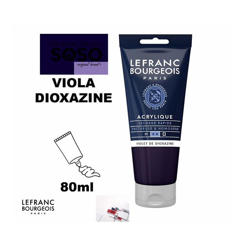 LEFRANC BOURGEOIS Acrilico fine 80ml viola dioxazine - 1