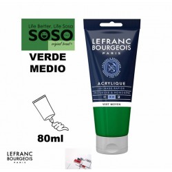 LEFRANC BOURGEOIS Acrilico fine 80ml verde medio - 1
