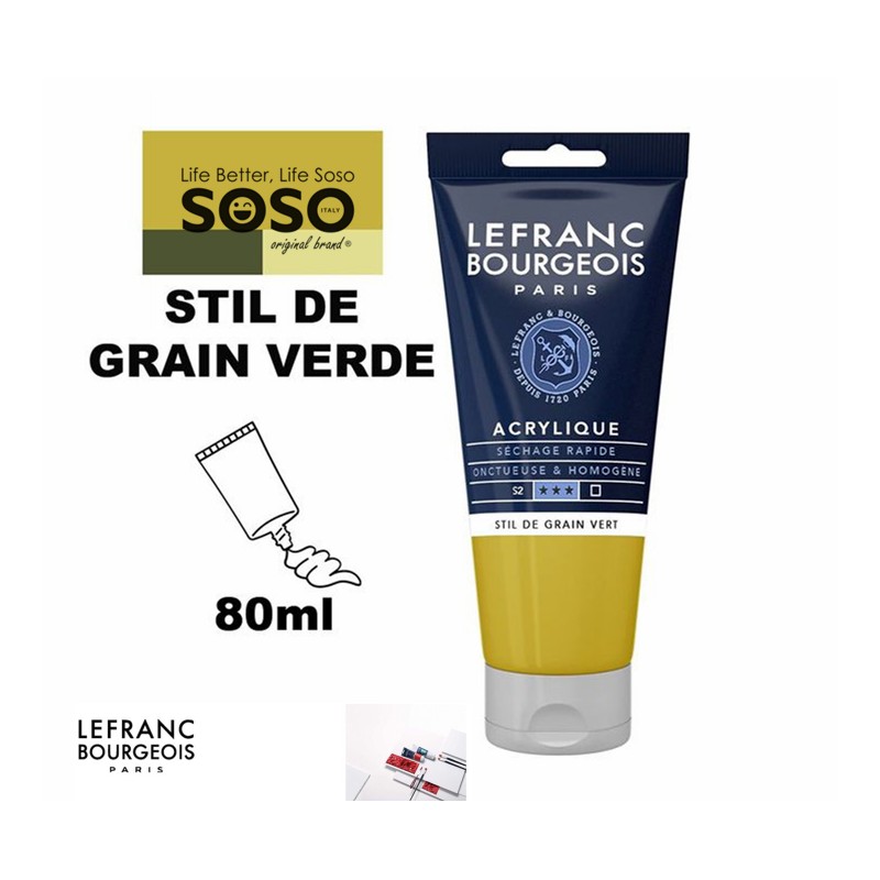 LEFRANC BOURGEOIS Acrilico fine 80ml stil de gran verde - 1