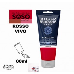 LEFRANC BOURGEOIS Acrilico fine 80ml rosso vivo - 1