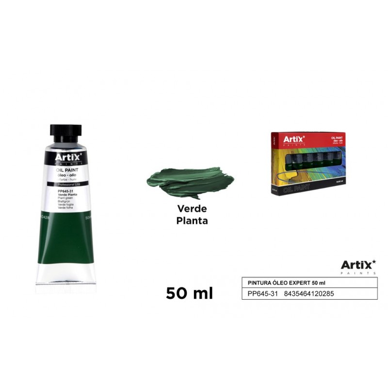 Colore ad Olio Verde Foglia - tubo 50 ml - Artix