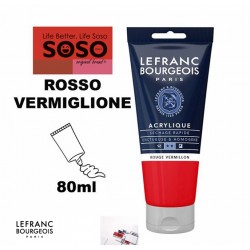 LEFRANC BOURGEOIS Acrilico fine 80ml rosso vermiglione - 1