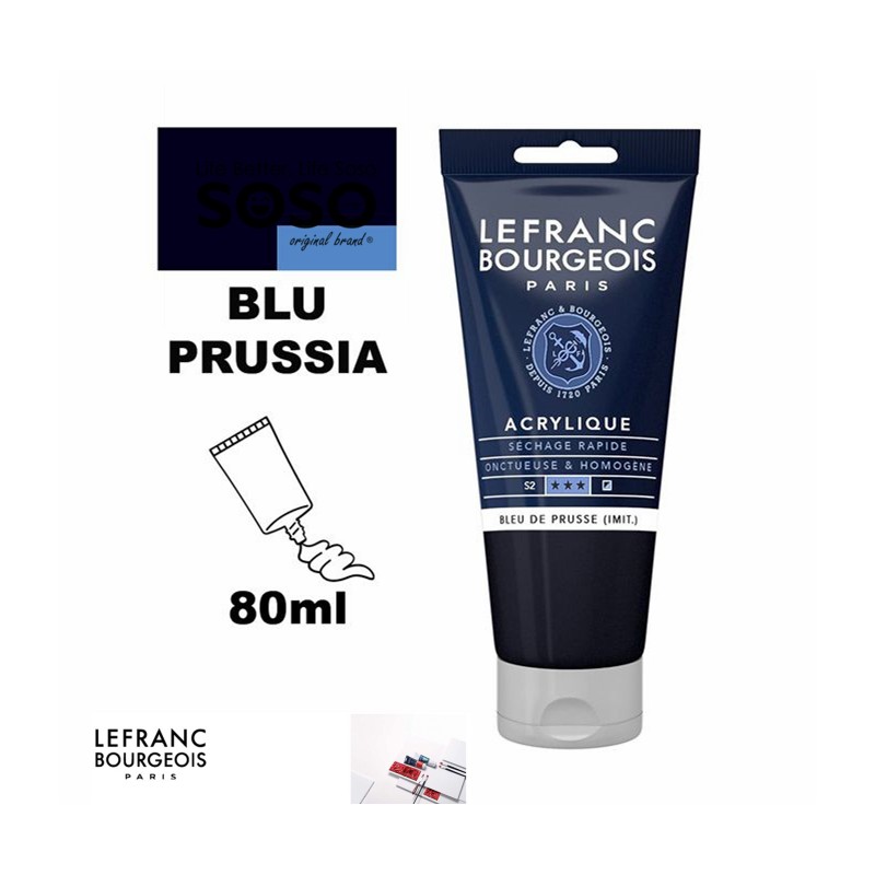 LEFRANC BOURGEOIS Acrilico fine 80ml blu prussia - 1