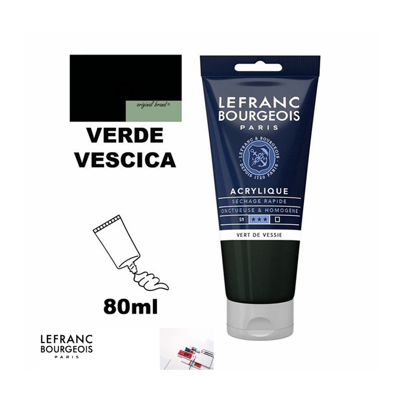 LEFRANC BOURGEOIS Acrilico fine 80ml verde vescica - 1