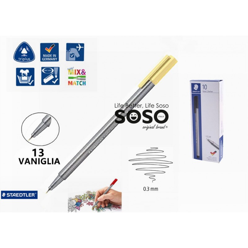 Staedtler fineliner triplus 0.3mm n.13 vaniglia - 1