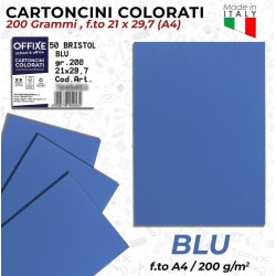 Carta colorata Rismaluce A4 200 g/m risma 50 fogli - ArcoUfficio