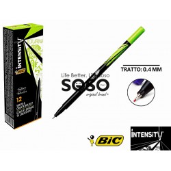 BIC intensity fine pennarelli con punta fine in feltro 0.4mm verde lime - 1