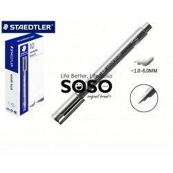 Staedtler marcatore metallic brush in argento punta 1.0-6.0mm - 1