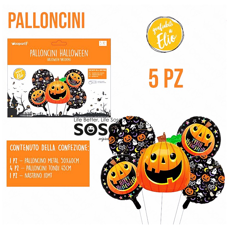 Palloncini Halloween 5pezzi assortite - 1