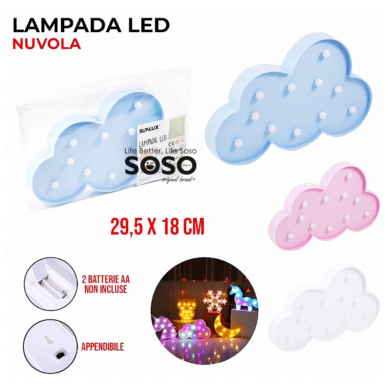 Lampada Led nuvola dimensione 29.5x18cm - 1