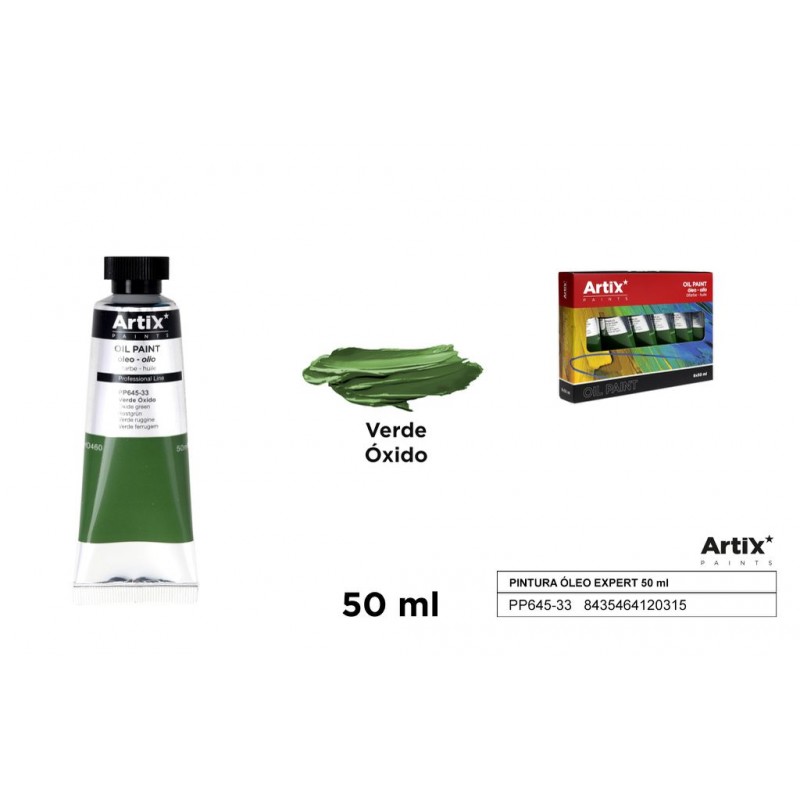Colore ad Olio Verde Ossido - tubo 50 ml - Artix