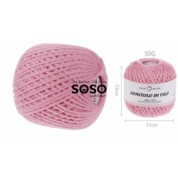 Gomitolo di filo cotone 50g n.05 rosa baby - 1