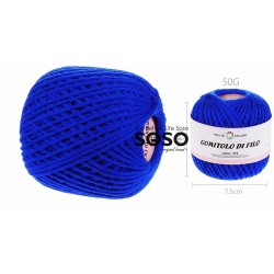 Gomitolo di filo cotone 50g n.08 blu elettrico - 1