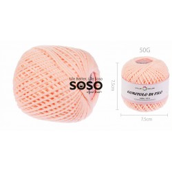 Gomitolo di filo cotone 50g n.11 rosa pesca - 1