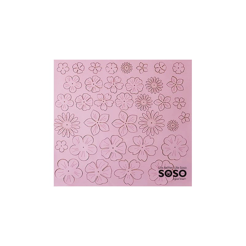 Eco pelle nappa fiorellini rosa renkalik - 1