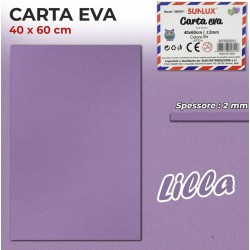 Gomma Eva 40x60cm spessore 2 mm - LILLA (Gomma Crepla, Fommy) - 1