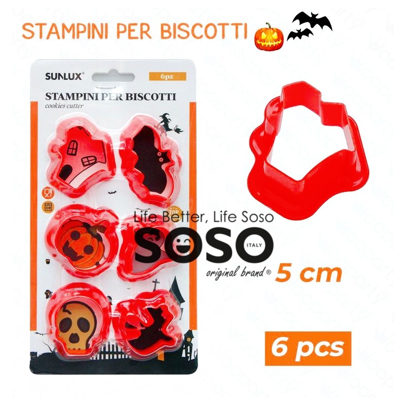 Stampini per biscotti HALLOWEEN 6 pezzi ass. circa 5cm - 1