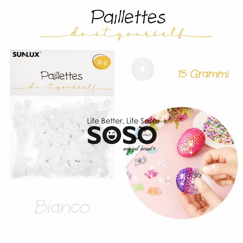 Paillettes bianco 15gr - 1