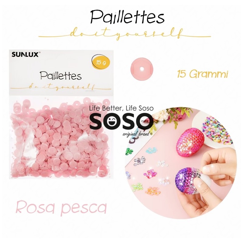 Paillettes rosa pesca 15gr - 1