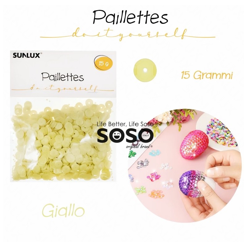 Paillettes giallo 15gr - 1