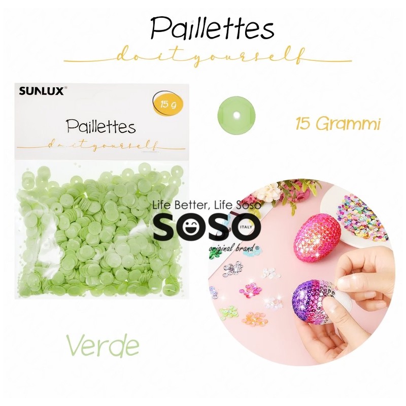 Paillettes verde 15gr - 1