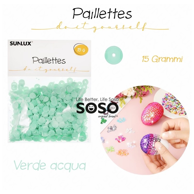 Paillettes verde acqua 15gr - 1