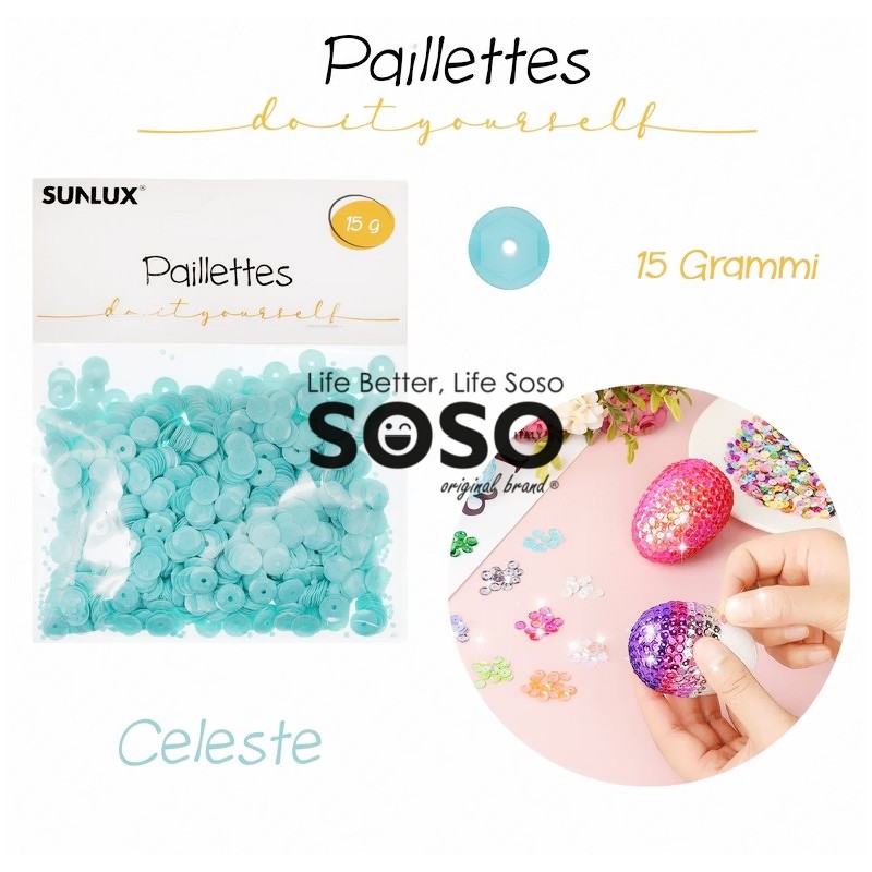 Paillettes celeste 15gr - 1