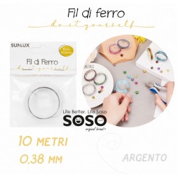 Fili di ferro colore argento diametro 0.38mm x 10mt - 1