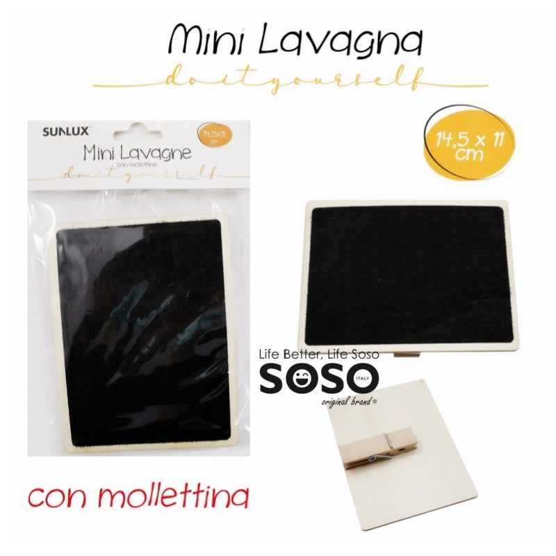 Mini lavagna con molletta misure 14.5x11cm - 1