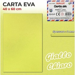 Gomma Eva 40x60cm spessore 2 mm - GIALLO CHIARO(Gomma Crepla, Fommy) - 1