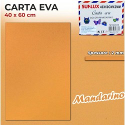 Gomma Eva 40x60cm spessore 2 mm - MANDARINO (Gomma Crepla, Fommy) - 1