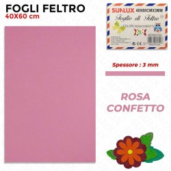 Foglio Feltro 60x40cm, Rosa...
