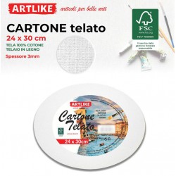 Cartone Telato Ovale 24x30xcm spessore 3 mm - Artlike - Cartoni telati per artisti