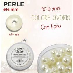 Perle con foro 14 mm - 50 gr