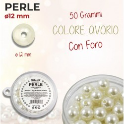Perle con foro 12 mm - 50 gr