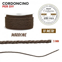 Cordoncino Marrone 3 mm X 10 m