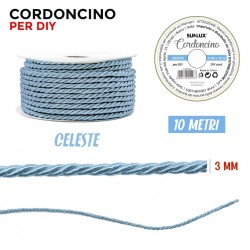 Cordoncino Celeste 3 mm X 10 m