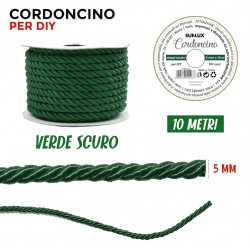 Cordoncino Verde Scuro 5 mm...